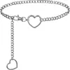 Cadena de Cintura con Forma de Corazón para Mujer, Cadena de Vientre Vintage, Joyería Linda de Cadena Corporal, Accesorio de Cintura Ajustable Adecuado para Varios Atuendos