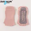 Calcetines de Yoga de Cinco Dedos Abiertos en la Punta Profesionales Antideslizantes de Algodón Puro para Mujer Calcetines Cortos para Deportes de Interior Fitness Pilates Calcetines con Dedos Separados