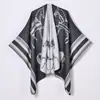 Outono e inverno senhoras monocromático cashmere frente rachada capa xale dupla face wearable quente xale Amazon venda quente