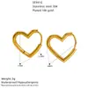 Pendientes minimalistas de acero inoxidable transfronterizos europeos y americanos, pendientes geométricos de hexágono dorado, aros de acero de titanio únicos y versátiles