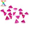 Wuzhou fábrica atacado 5 # vermelho corindo triângulo zircão 3 * 3-10 * 10 mm pedra nua rubi sintético