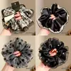 Scrunchie de malha grande estilo coreano para mulheres, acessório de cabelo estilo preguiçoso vintage, elástico para coque, enfeite de cabelo