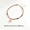 Collar de Piedras Naturales de Colores con Cuentas para Mujer, Colgante de Nube de Jade Rosa, Estilo de Lujo Ligero de Gama Alta, Nueva Cadena para Clavícula Otoño-Invierno