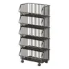 Estante Cesta de Verduras de Cocina de Pie Multicapa Estante para Frutas y Verduras Cesta de Almacenamiento Almacenamiento de Snacks Removible Multifuncional