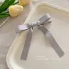 Grampo Pequeno de Fita com Laço Preto para Mulheres, Grampo Lateral para Franja, Presilha para Franja, Acessório de Cabelo Presilha Bico de Pato