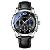 Comercio Exterior Más Vendido Negocios Luminoso Impermeable Reloj de Cuarzo para Hombre Modelo Clásico con Manecillas Pequeñas y Tres Subesferas Multifuncional Reloj de Cuarzo