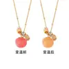 Manzana Cambia de Color Esmaltada Pintada Colorida Cadena de Manzana con Cambio de Temperatura Doble Uso Venta Directa de Fábrica Dropshipping
