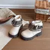 Botas Martin Femininas Sweet Lolita Xadrez com Renda 2026 Outono/Inverno Novas Quentes com Pelúcia Botas Curtas de Princesa