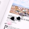 Corea del Sur Nuevo Corazón de Melocotón Pompón Moda Versátil Colgante de Amor Pendientes DIY Pendientes Pendientes Accesorios de Joyería