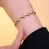 Moda Europea y Americana Elegante, de Alta Gama, Corazón Dulce y Fresco, Estrellas, Luna, Mariposa, Pulsera de Circonita, Diseño de Nicho, Exquisita Mano