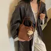 Bolsa feminina de alta qualidade, nicho, 2026, nova, retro, versátil, bolsa transversal, bolsa sacola balde para o dia a dia, super popular