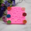 Azúcar líquido inserto de chocolate pastel molde de silicona diy arcilla suave horneado gelatina pudín molde botón