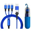 Cable de Carga Rápida 3 en 1 de 100W con Trenzado de Nylon para Teléfonos Móviles Apple y Android TYPE-C, Directo de Fábrica