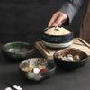 Tazón de Cerámica para Hogar Estilo Japonés para Mijo y Arroz, Tazón de Postre, Comercial para Restaurante, Creativo, Estilo Coreano Retro, Individual, Vajilla