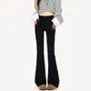 Jeans Micro-Flare de Cintura Alta Estilo Harajuku para Mulheres, Jeans Bootcut Fashion Slim-Fit Novo para Primavera e Outono