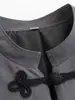 Chaqueta corta de comercio exterior transfronteriza para primavera y otoño, estilo chino nuevo para mujer, con diseño literario y retro, cuello mao, colores contrastantes y botones de nudo chino tradicional, que exuda un estilo elegante y nacional