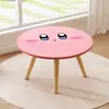 Mesa Redonda Pequeña, Mesa de Café para Sala de Estar, Mesa Lateral para Sofá, Mesa de Café Perezosa para Apartamento de Alquiler, Mesa de Comedor Kirby de Madera Maciza