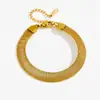 Europeu e Americano Comércio Exterior Sentido Avançado Minimalismo Retrô Pulseira de Aço Inoxidável Pequena Conta de Ouro Pulseira de Corrente de Ouro