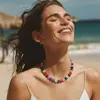 Collar de Cuentas de Ábaco Colorido Nuevo Primavera/Verano 2026, Estilo Europeo y Americano, Gargantilla Bohemia Única de Alta Venta para Mujer, Transfronterizo
