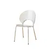 Silla de comedor de concha en forma de abanico artística, asiento de negociación comercial para casas de huéspedes, silla de comedor de estilo minimalista para estudio y balcón de lujo ligero con respaldo