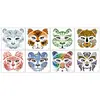 Nuevo Transfronterizo Niños Dibujos Animados Animal Máscara Pegatina Facial Lindo Dibujos Animados Festival Actuación Pegatina Tatuaje Temporal