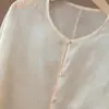 Cardigan de Organza de Seda de Morera 100% Ligeramente Translúcido con Patrón Oscuro para Mujer, Top Transpirable de Verano para Protección Solar