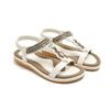 923-5 Primavera y Verano 2025 Nuevas Sandalias Planas Ligeras de Cuadros para Mujer con Banda Elástica Casual para Playa y Mar Calzado de Talla Grande