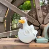 Enfeites de jardim resina galinha pastoral decoração de cerca pátio varanda figuras de animais casa paisagem criativa pequenos presentes