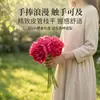 Flores Artificiales Atadas a Mano con 6 Peonías, Flores Falsas Decorativas Estilo Europeo para Bodas, Flores de Peonía Simuladas, Ramo de Novia