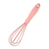 En Stock, Directo de Fábrica, Batidores de Huevo Mini de Silicona de 6 pulgadas / 7 pulgadas con Mango Recubierto Doble / Mango de Plástico