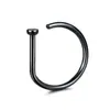 Aros de nariz europeos y americanos en forma de D de acero inoxidable, tachuelas para nariz de acero de titanio, joyería para piercing, tachuelas falsas para nariz sin perforación, venta al por mayor