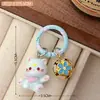 Pingente Chaveiro Fofo West Highland Desenho Animado Comida Brinquedo Cachorrinho Sino Pingente Decoração de Bolsa Pingente Presente de Casal