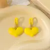 Pendientes Retro Exagerados Estilo Hong Kong, Divertidos Pendientes de Aro de Puntos Rojos, Pendientes de Diseño Único, Clips para Orejas
