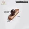 Manija de Madera para Puerta de Gabinete Manija de Madera para Cajón de Armario Creativa Simple Nogal Negro Madera Maciza Muebles de Lujo Ligero Manija para Gabinete