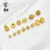Cuentas Espaciadoras Doradas Arena Chapadas en Cobre de Larga Duración Pulsera Hecha a Mano DIY Pulsera de Cuerda para la Mano Accesorios de Joyería para Collar