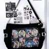 Bolsa Mensageiro Versátil Simples de Grande Capacidade Estilo College para Mulheres Bolsa de Ombro Transparente Crossbody Bolsa para Bebê Bolsa Tote