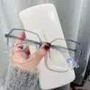 Lentes Negros de Montura Grande, Lentes Planos Anti Luz Azul, Gafas Simples Antirradiación, Se Pueden Equipar con Graduación para Miopía 30016