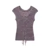 Deeabae Conjunto de Top de Punto sin Mangas con Cuello Redondo y Hombros Caídos y Shorts de Punto de Cintura Alta 4786005 4786006