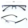 Nuevas Gafas de Prescripción para Hombre, Armazón de Acero, Media Montura Cepillada, Elegantes, Versátiles, Montura Grande, Disponibles para Venta al por Mayor y Pedidos Mixtos