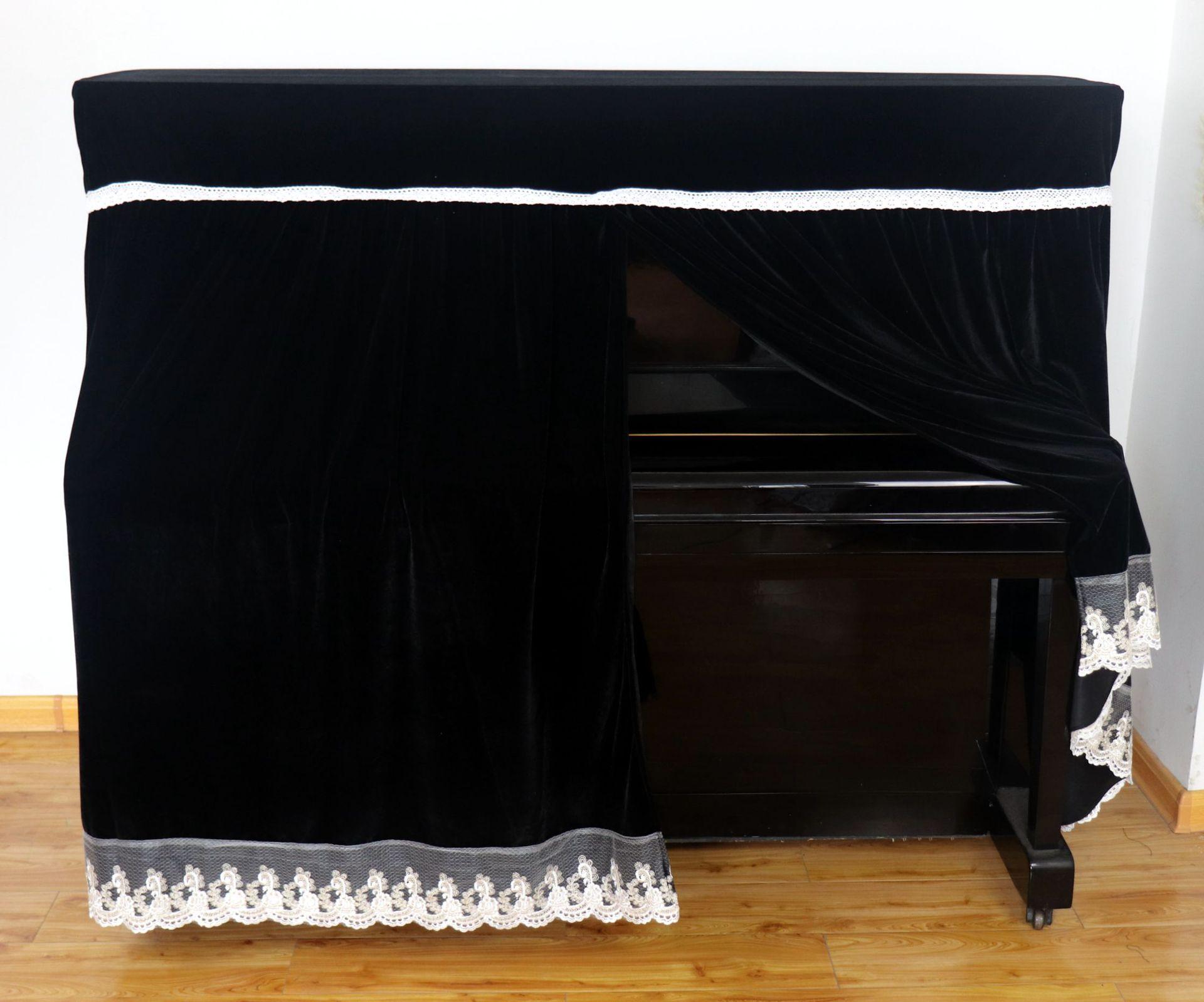 蕾丝黑色金丝绒琴罩7