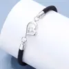 Pulsera de cuerda roja para pareja corazón hombres y mujeres un par de pulsera con letras estudiantes novias coreanas para enviar regalos de novia al por mayor