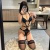 Lencería Sexy, Herramientas Apasionadas de Entrenamiento de Sirvienta, Bondage Sexy, Uniforme de Cuero Provocador de Reina, Encanto de Medianoche Cosplay