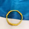 Pulseira Chuva de Meteoros Ouro Aluvial Que Não Desbota por Muito Tempo, Pulseira Sólida Herança, Anel Liso Sutra do Coração, Versátil para sua Namorada, Escultura Superfície Areia