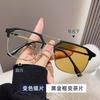 Gafas fotocromáticas populares de doble puente Tecnología moda para hombre Gafas retro personalizadas de ceja para miopía