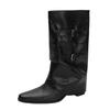 2025 Nueva Moda Versátil Bota de Tacón Medio con Punta y Hebilla de Cinturón Botas Vaqueras Estilo Oeste Botas de Media Caña Botas Martin Tendencia