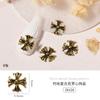 Accesorios para Uñas Artísticas al por Mayor Remaches Metálicos Estilo Japonés Abejita Aleación Oro y Plata Vintage Set de Cruces Decoraciones para Uñas