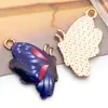 Venta Directa de Fábrica de Llaveros, Collares, Pulseras, Colgantes y Accesorios DIY de Mariposas de Esmalte Colorido de 20 Estilos Transfronterizos