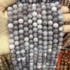 Serie Morada Piedra Natural Cuentas Redondas Amatista Soñadora Cuentas Sueltas Ágata de Vidrio Morado Sintético K9Diy Accesorios para Joyería