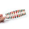 24 Piezas de Nuevo Arte de Uñas Temático de la Copa del Mundo Transfronterizo Forma de Almendra Chapado en Oro Ojo de Gato Fútbol Uñas Portátiles Exquisitas Piezas de Uñas Portátiles