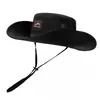 Sombrero de Vaquero Occidental para Hombre, Sombrero de Sol de Verano para Exteriores, Sombrero para Montañismo, Viajes, Pesca, Sombrero de Pescador, Secado Rápido, Transpirable, Sombrero de Protección Solar